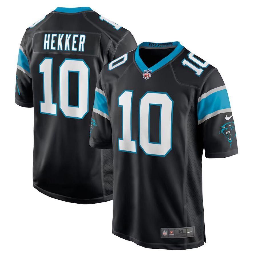 Men Carolina Panthers 10 Johnny Hekker Nike Black Game Player NFL Jersey